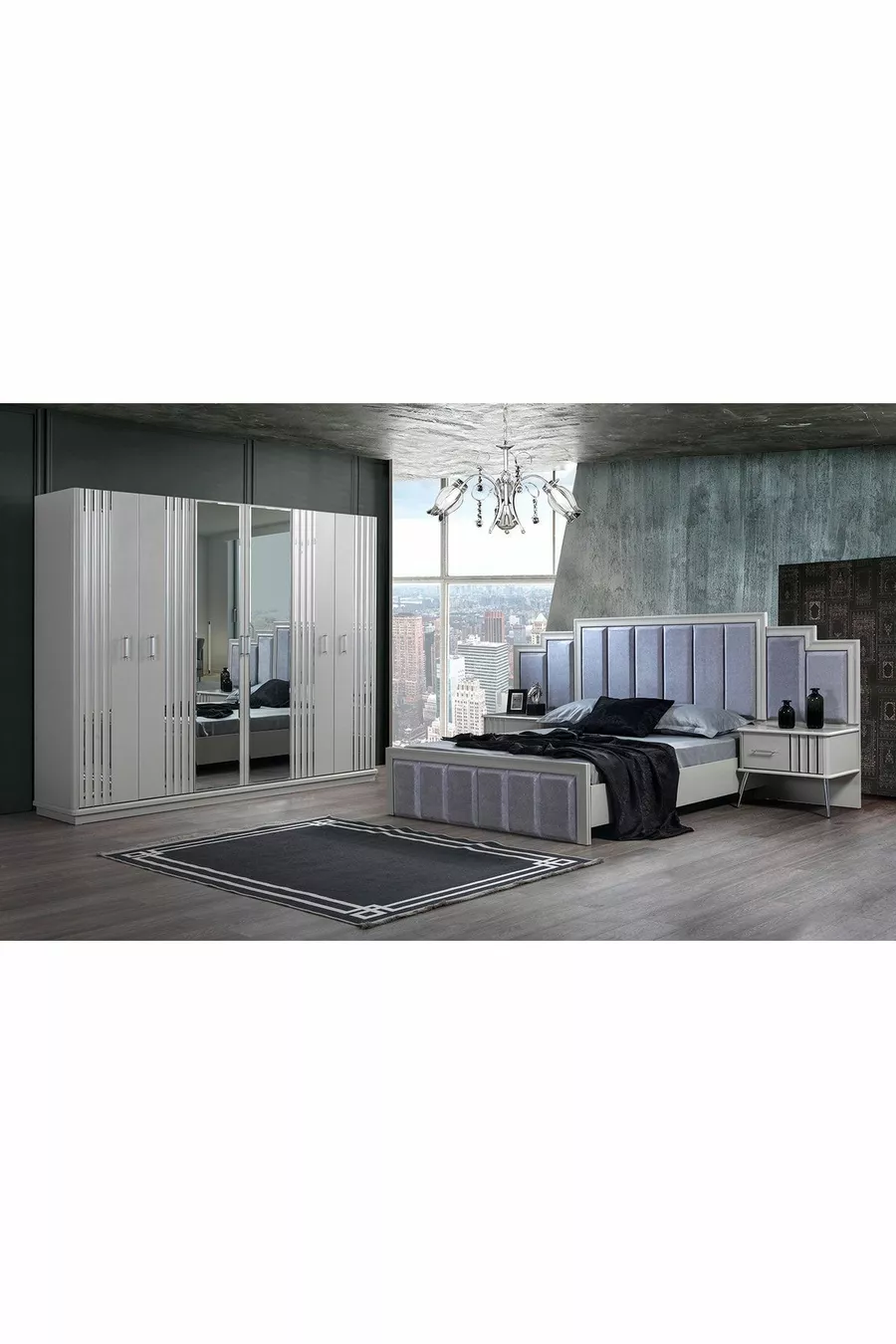 Ensemble de chambre à coucher Erva à base de MDF