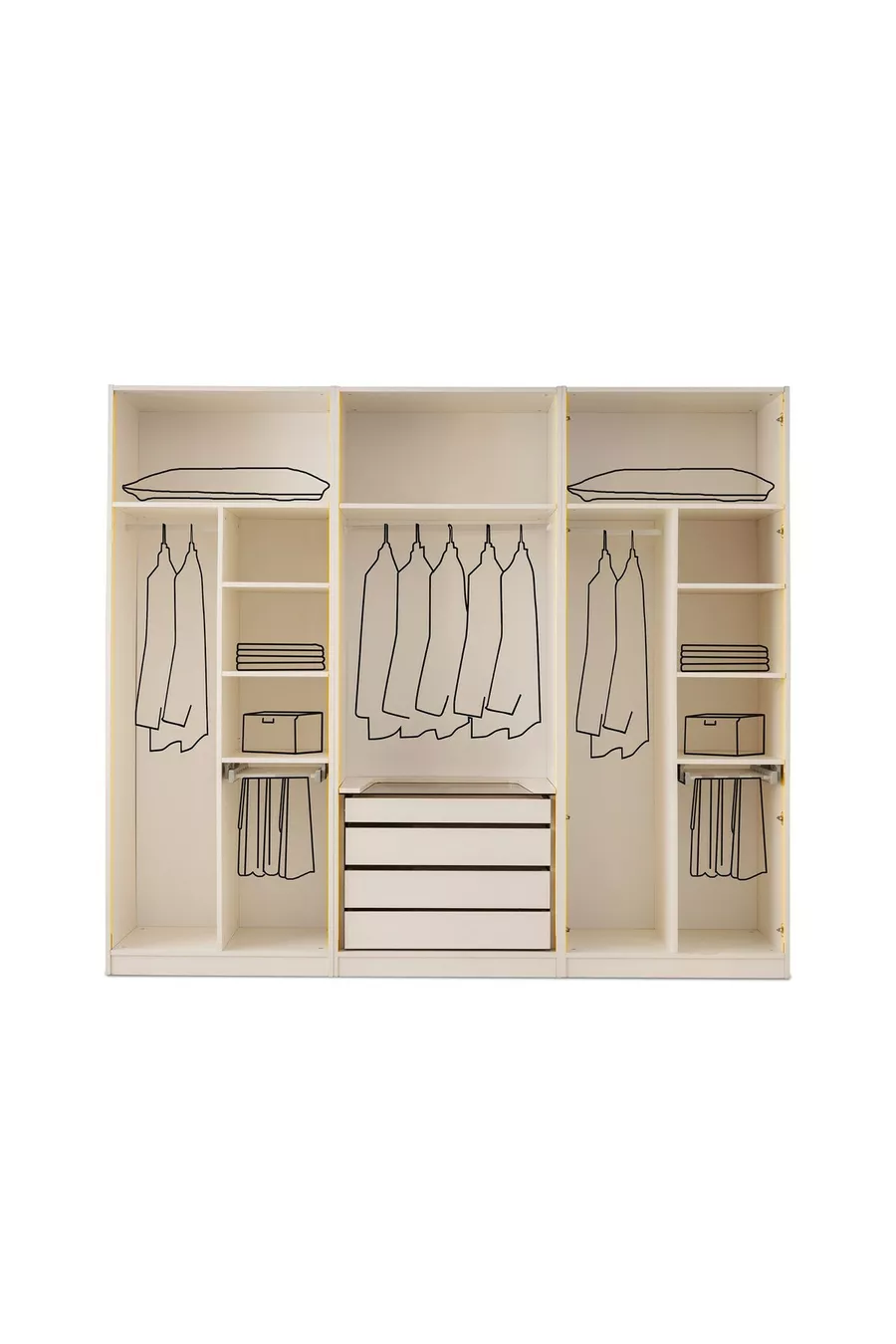 FAS MDF LED-Bett mit Stauraum Schlafzimmer Set