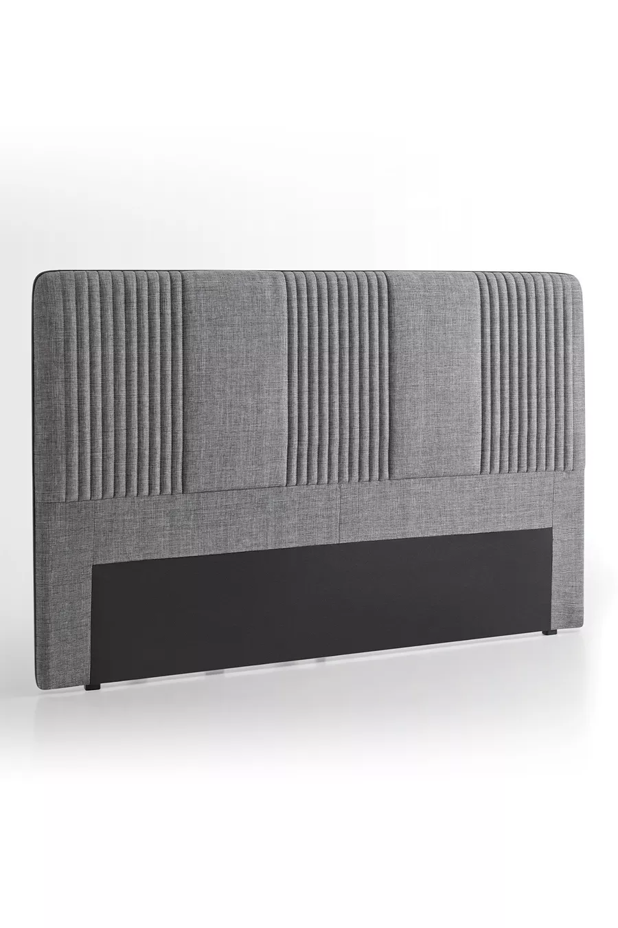 Ensemble Lit Wool Sense - Sommier - Tête de Lit - Gris Foncé