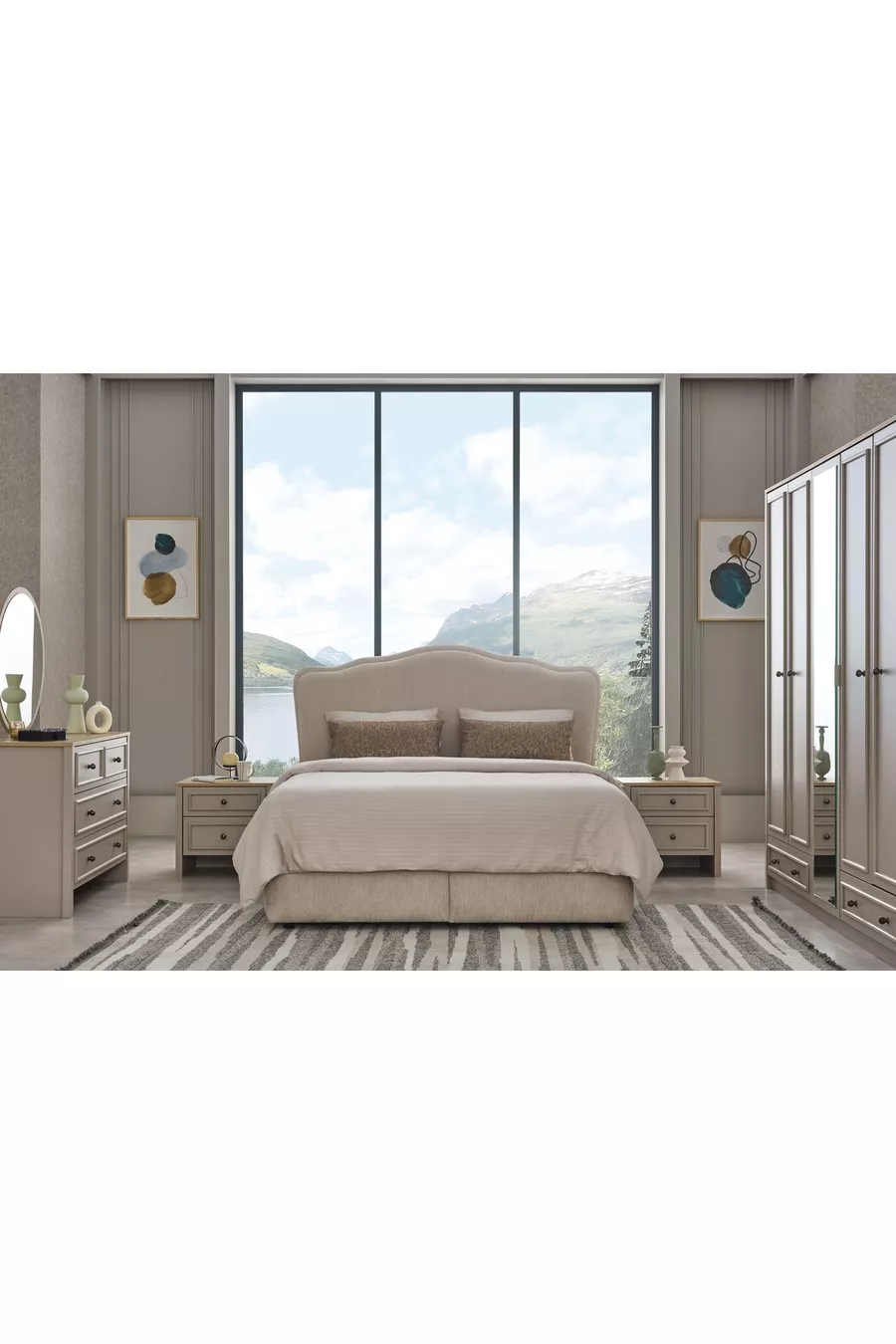 ENSEMBLE DE CHAMBRE RAVON, 5 PORTES