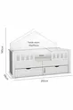 % MDF-Material Kinder-Montessori-Bett mit Nestchen, Weiß