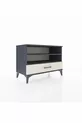 Commode Hyperion 2 étagères 1 tiroir Anthracite-Quartz