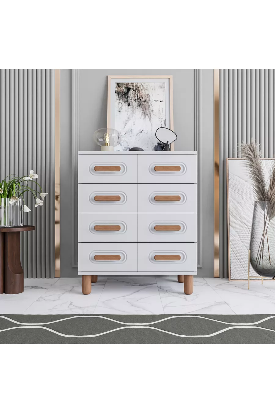 Commode Otto à 4 tiroirs % MDF