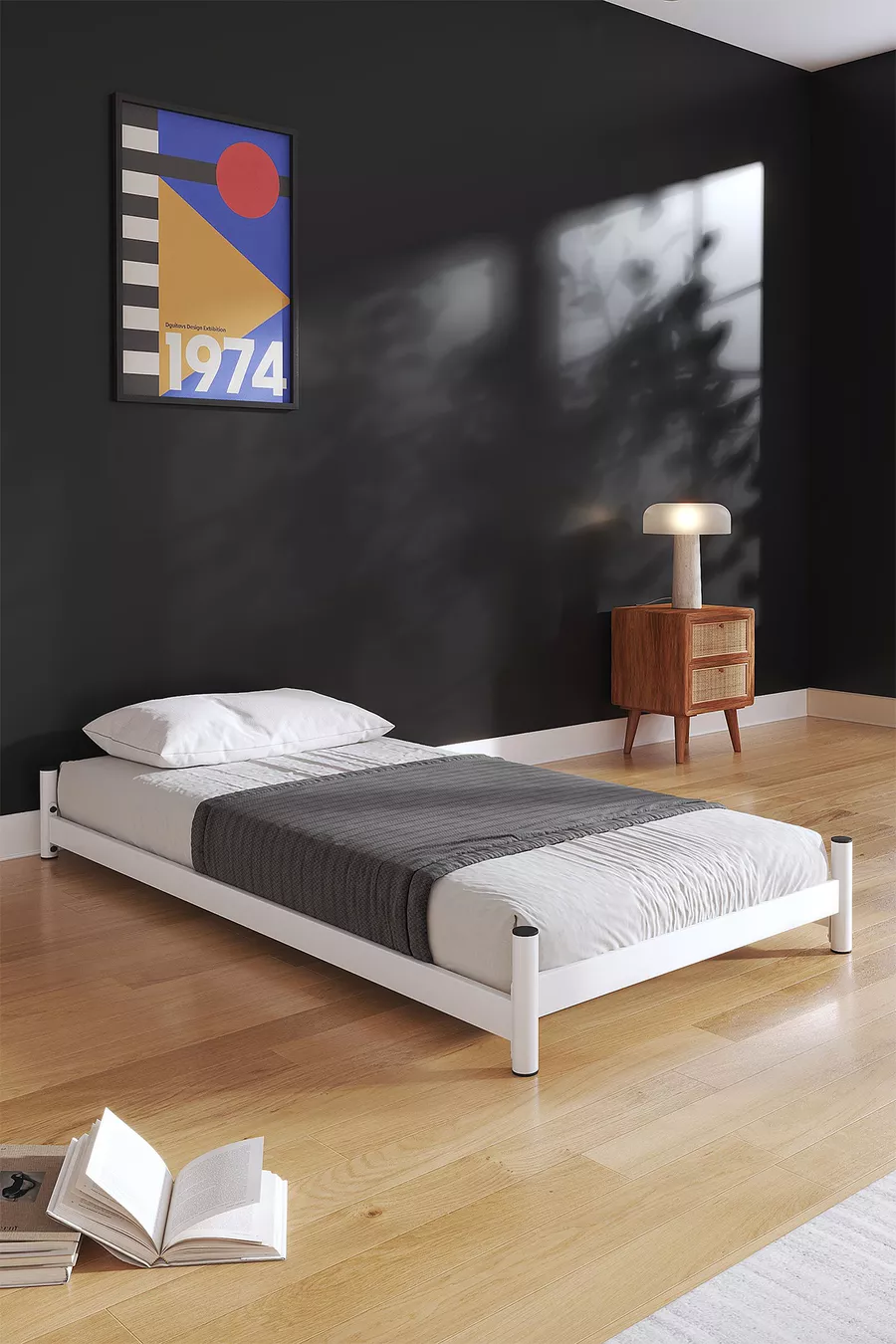 Letto a castello Arya con cassetto bianco | Prodotto a castello con cassetto - Letto a terra