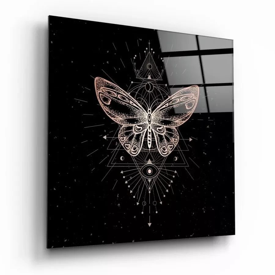 Peinture sur verre Papillon de Da Vinci