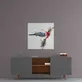 Peinture sur verre imprimée d'oiseau rouge