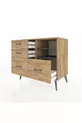 Hyperion Dresser 2 Shelves 4 Drawers Pine-Anthracite/Pine