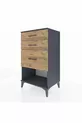 Hyperion Commode 3 Lades Antraciet-Naaldhout