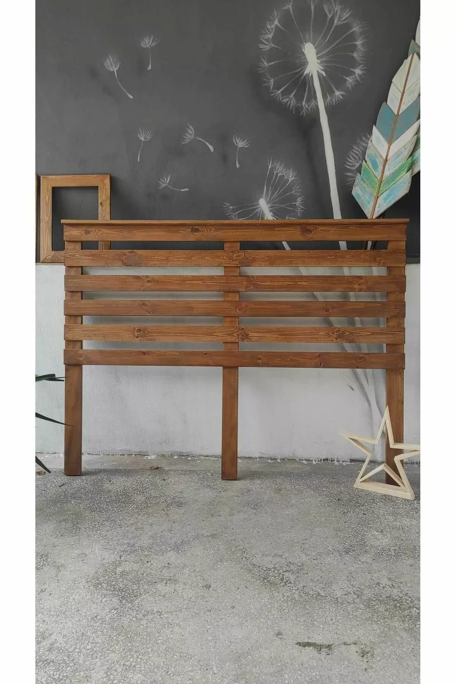 Tête de lit en bois / Tête de lit de lit en bois avec sommier