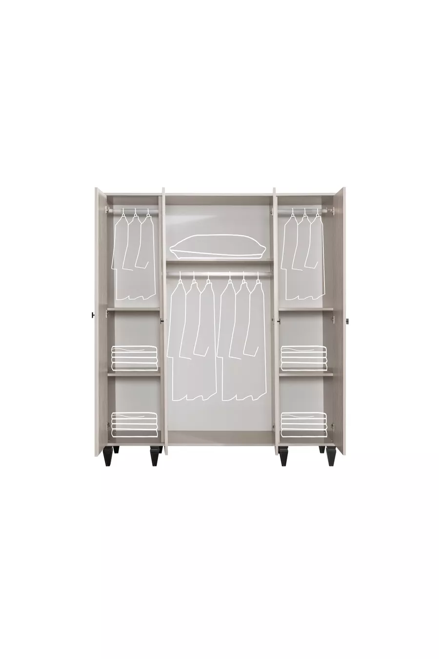 ENSEMBLE LIT SUPERPOSÉ 4 PLACES STORY AVEC ARMOIRE