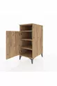 Table de chevet Kronos à 3 étagères avec 1 porte, pin-pin