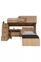 Lits superposés, lits superposés Aura avec lit, armoire à 3 portes + 2 matelas Comfort