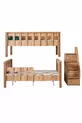 Mdf Profil Ranza, Deluxe Ayrılabilir Ranza - Ceviz + 2 Adet Comfort Yatak