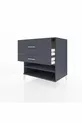 Commode Kronos à une étagère et 2 tiroirs Anthracite-Anthracite