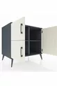 Kronos Kommode 2 Regalfächer 3 Türen Anthrazit-Stein/Anthrazit
