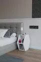 Comodino dal design esagonale, comodino moderno per camera da letto, libreria decorativa, comodino con ripiani