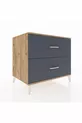 Commode Kronos à 2 tiroirs Pin-Anthracite