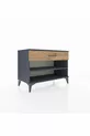 Hyperion Dresser Single Shelf Single Drawer Anthracite-Pine