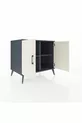 Commode Kronos 2 étagères 2 portes Anthracite-Pierre de lune/Anthracite