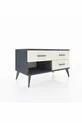 Commode Hyperion 3 tiroirs Anthracite-Anthracite/Pierre de lune