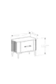 Table de chevet BETY avec tiroirs - Meuble d'appoint - Commode - Organisateur