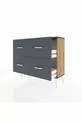 Commode Arges 4 tiroirs Pin-Anthracite