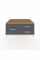 Commode Kronos 3 tiroirs Pierre de lune-Pin/Anthracite