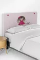 Housse de tête de lit pour lit enfant rose avec cœur