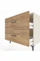 Commode Kronos 2 tiroirs Pierre de lune-Pin