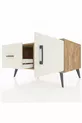Commode Kronos à une étagère, un tiroir et une porte en pin-pierre d'onyx