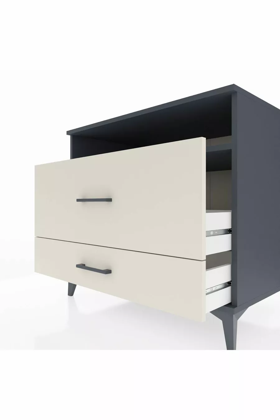 Kronos Dressoir Enkel Plank 2 Laden Antraciet-Leisteen
