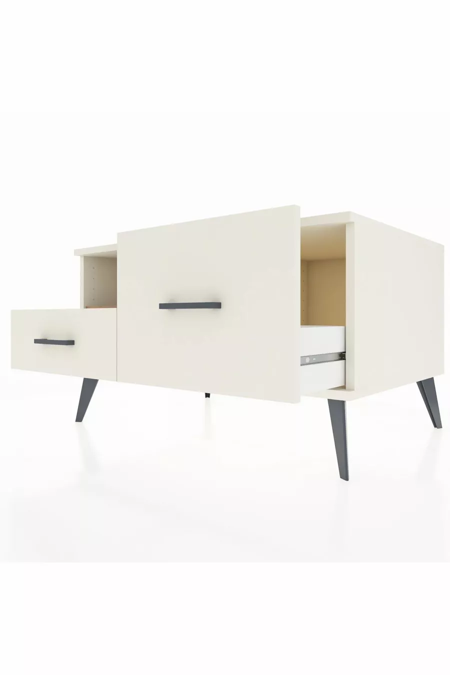 Comò Kronos con un ripiano e 2 cassetti Agata-Pino/Agata