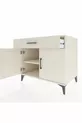 Kronos Commode avec une étagère, un tiroir et deux portes Pierre de lune-Pierres de lune