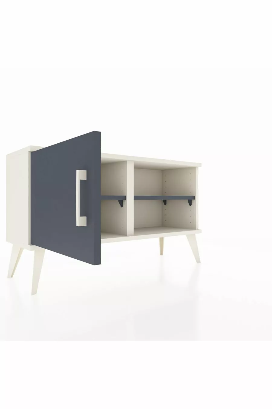 Arges Dresser with 2 Shelves and Single Door Moonstone-Anthracite