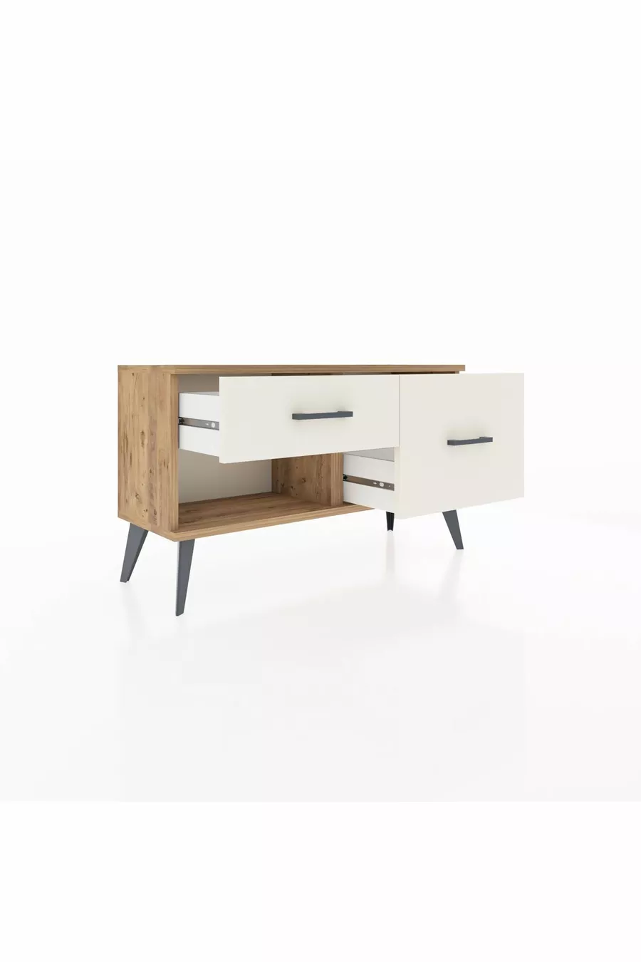 Commode Arges 2 tiroirs Pin-Pin / Pierre de lune