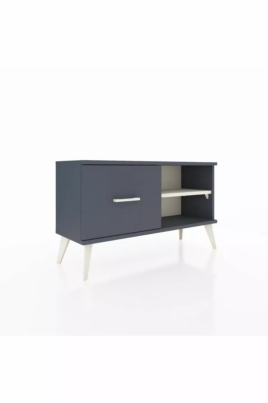 Commode Arges à une étagère et un tiroir Anthracite-Pierre de lune/Anthracite