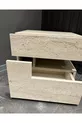 Table de chevet à effet travertin