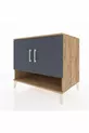 Commode Kronos 2 étagères 2 portes Pin-Anthracite