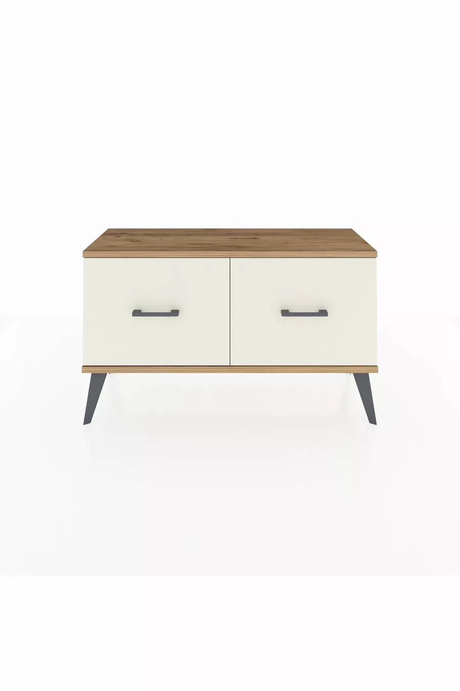 Commode Arges 2 Tiroirs Anthracite-Cèdre/Pierre de Lune