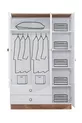 Chambre d'Ado Beta - Armoire 3 Portes, Lit, Bureau