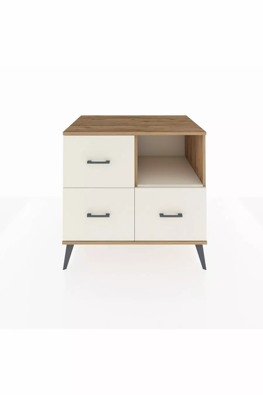 Kronos Kommode Ein Regal 3 Schubladen Kiefer-Marmor