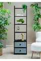 Stoffen lade 5-laags metalen kast decoratieve nachtkastje multifunctionele commode