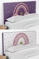 Housse de tête de lit pour enfant réversible avec motif arc-en-ciel