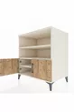 Commode Kronos 3 étagères 2 portes Pierre de lune-Pin