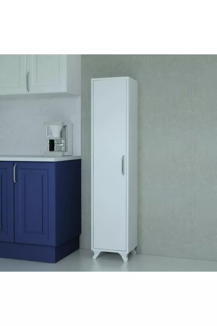 Wit Kast met Meerdere Functies en Planken