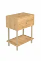 Table de chevet moderne avec étagère et couvercle batant, organisateur de chambre à coucher avec pieds en bois - Chêne Saphir