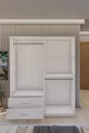 Armoire avec miroir, 4 portes et 2 tiroirs
