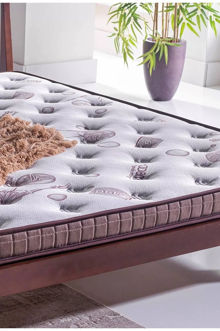 Surmatelas Orthopédique Complet en Bambou, Matelas, Topper, Protection de Lit, Lit Bébé / 8 Cm