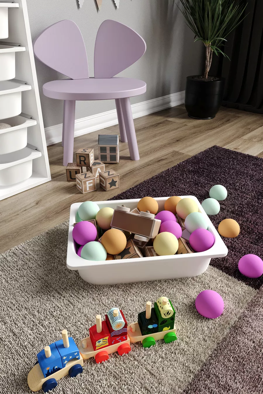 % MDF - XL Mono 9 Mand Lade Kast