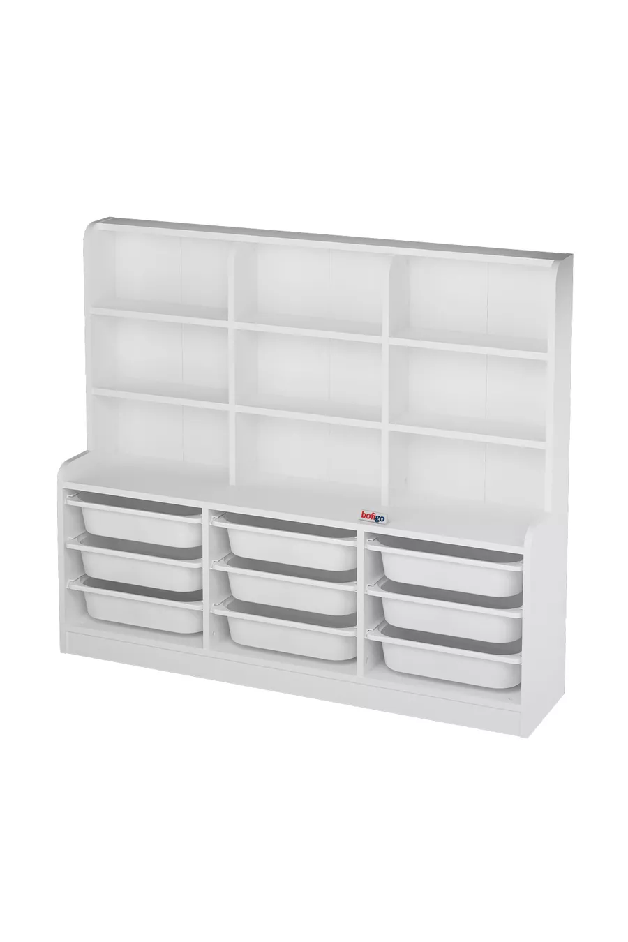9 Mand 9 Planken Kast Multifunctionele Kast Speelgoedkast Almina Wit